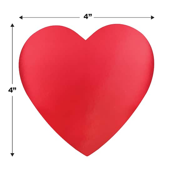 Beistle 4" Red Foil Heart Cutouts, 18ct.